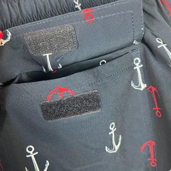 NWT Rainforest Ship Ahoy Swim Trunks Boardshorts Navy USA Size Medium M $69 NEW - Picture 14 of 16